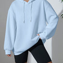 Ezwear capucha unicolor con cordon de hombros caidos