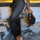 Pantalones ajustados con estampado geometrico