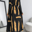 Prive Vestido con estampado de pincelada con boton delantero