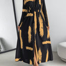 Prive Vestido con estampado de pincelada con boton delantero