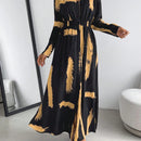 Prive Vestido con estampado de pincelada con boton delantero