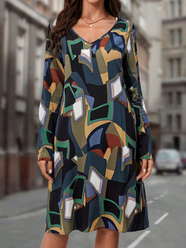 EMERY ROSE Vestido tunico con estampado floral de manga farol