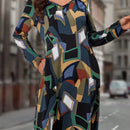 EMERY ROSE Vestido tunico con estampado floral de manga farol