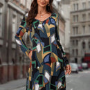 EMERY ROSE Vestido tunico con estampado floral de manga farol