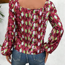 Frenchy Blusa con estampado con encaje en contraste