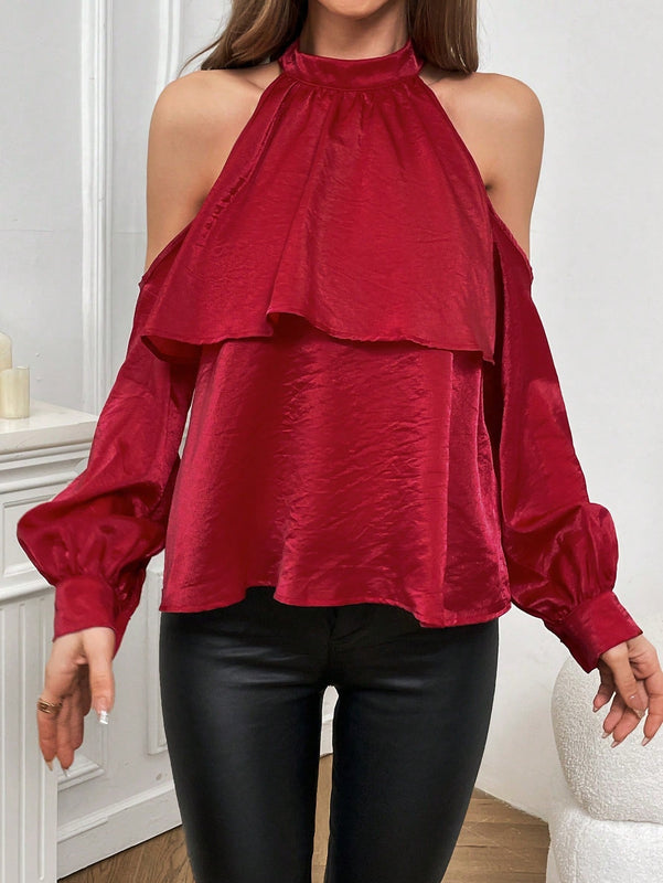 Prive Blusa con hombros descubiertos y lazo en la espalda