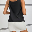 Prive Blusa con diseno de cadena escote drapeado de saten