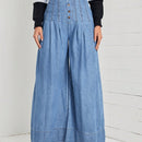 LUNE Jeans con boton de pierna ancha