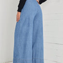 LUNE Jeans con boton de pierna ancha