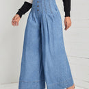 LUNE Jeans con boton de pierna ancha