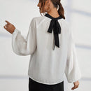 Prive Blusa con cordon trasero de manga farol