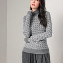 Mulvari Jersey con patron de cuello cisne