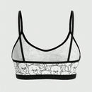 ROMWE X Care Bears Juego De Ropa Interior Blanca Con Estampado De Oso De Dibujos Animados Y Correas Finas