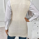 Essnce Chaleco de punto con diseno de boton sin camisa