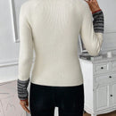 LUNE Sueter De Manga Raglan Con Empalme Geometrico Para Mujer