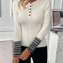 LUNE Sueter De Manga Raglan Con Empalme Geometrico Para Mujer