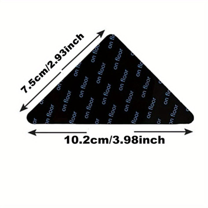 4/8/16/24 piezas de pegatinas de alfombra reutilizables, pegatinas de alfombra lavables antideslizantes, alfombra de esquina de madera dura, previene que las alfombras se muevan y se enrollen los bordes, pegatina de alfombra de forma triangular que se pu