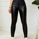 Essnce Pantalones estrechos solidos con pliegues frontales