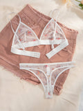 Set de lenceria con estampado floral de malla