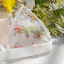 Set de lenceria con estampado floral de malla