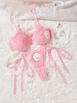 Conjunto De Lenceria Para Mujeres (con Aro Y Tanga) De 2 Piezas