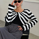 Dazy Star 1 pieza Jersey crop con patron de rayas girante delantero