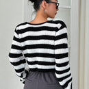Dazy Star 1 pieza Jersey crop con patron de rayas girante delantero