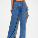 BAE Jeans con bolsillo oblicuo de pierna ancha