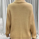 LUNE Jersey cuello alto de hombros caidos tejido de canale