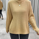 LUNE Jersey cuello alto de hombros caidos tejido de canale