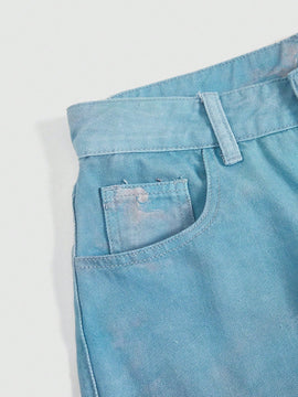 MOD Jeans con estampado de figura de pierna ancha