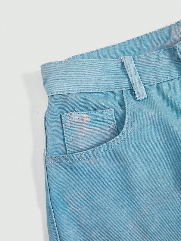 MOD Jeans con estampado de figura de pierna ancha