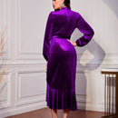 Modely Vestido Ajustado Con Cuello Mao Y Detalle Plisado En Mangas Farol