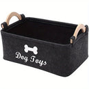 Caja de Almacenamiento de Juguete para Mascotas de Fieltro Duradero, Cesta de Lavandería para Perros y Gatos, Organizador para el Hogar - Poliéster, Suministros de Limpieza, Moda