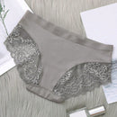 5 Piezas/set Ropa Interior Femenina: Pantalones Cortos Triangulares Sexys Y Comodos De Encaje Sin Costuras De Seda Helada