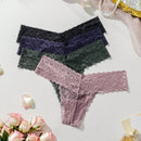Underwear&sleepwear basics 4 paquete de lenceria de tanga de encaje floral