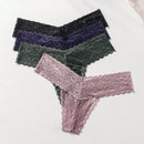 Underwear&sleepwear basics 4 paquete de lenceria de tanga de encaje floral