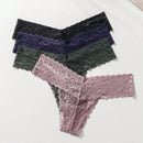Underwear&sleepwear basics 4 paquete de lenceria de tanga de encaje floral
