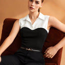 BIZwear Camisa sin manga de dos tonos