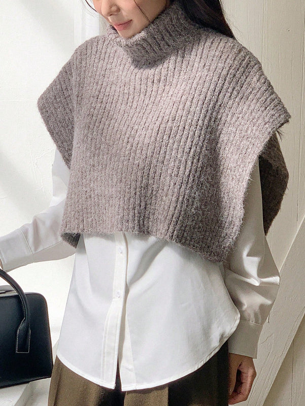 DAZY 1 Pieza Chaleco De Sueter De Cuello Alto Y Mangas Murcielago