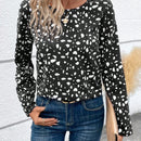 LUNE Blusa con estampado de lunares de espalda abierta con cordon