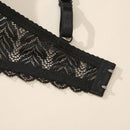 Ropa interior de mujer con estampado de leopardo, encaje en contraste y aros para el sosten