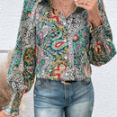 EMERY ROSE Camisa con estampado de paisley con boton delantero