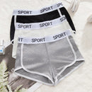 3 piezas Boyshorts con estampado de letra unido en contraste