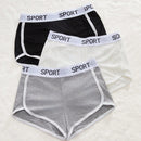 3 piezas Boyshorts con estampado de letra unido en contraste