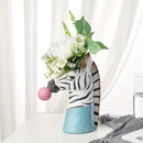 [Adorno Nórdico de Jarrón Decoración] Adorno Creativo Nórdico de Jarrón - 1 ud Decoración de Pascua para Arreglo Floral en Sala de Estar, Decoración de Animales con Jirafas y Cebras - Regalo Único de Año Nuevo