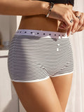 5 piezas Boyshorts con estampado de rayas