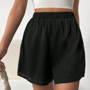 Pantalones Cortos De Pierna Ancha Para Mujer