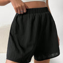 Pantalones Cortos De Pierna Ancha Para Mujer