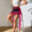 Prive Skort de dos tonos bajo asimetrico